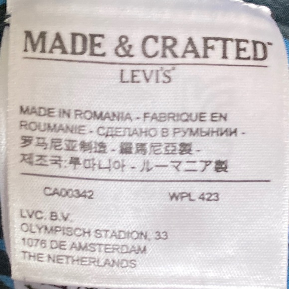 Levi's Made and Crafted 100% Silk Patterned Shirt - Picture 13 of 13